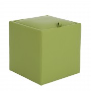 Taburet Box - imitatie piele - corp verde/capac diverse culori